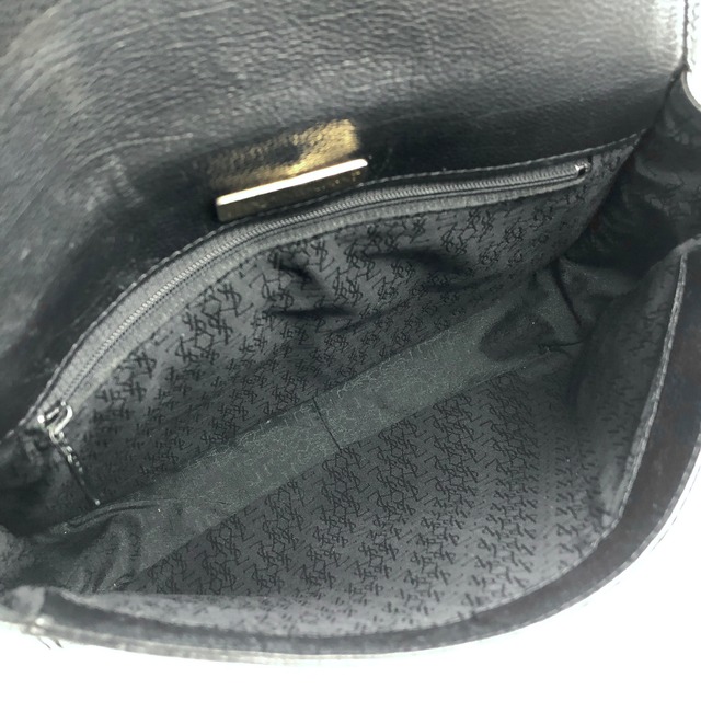 Yves Saint Laurent イヴ・サンローラン ショルダーバッグ ブラック YSLステッチ レザー vintage ヴィンテージ オールド gscvrw