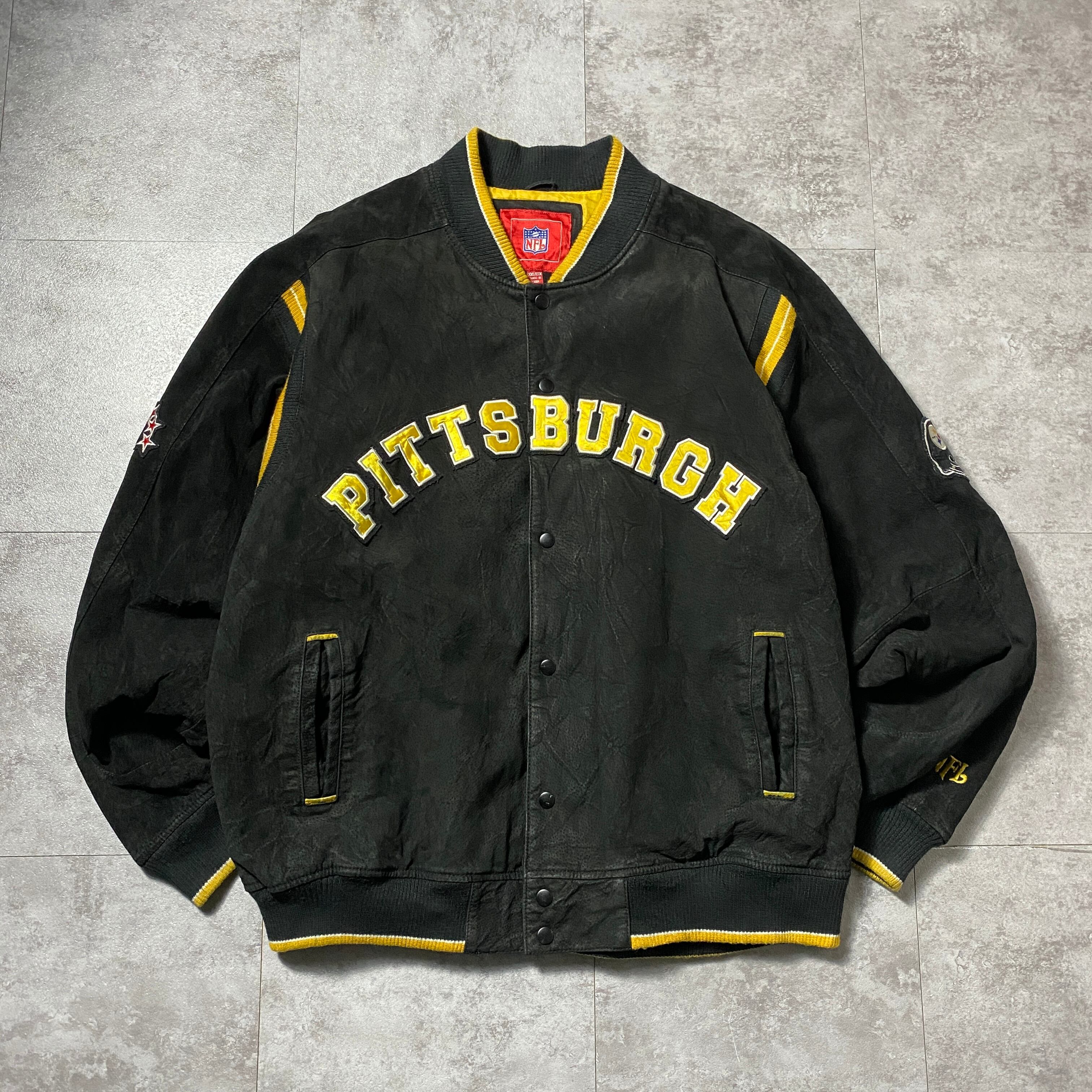 90's NFL Steelers スティーラーズ アーチロゴ バックロゴ ラインリブ