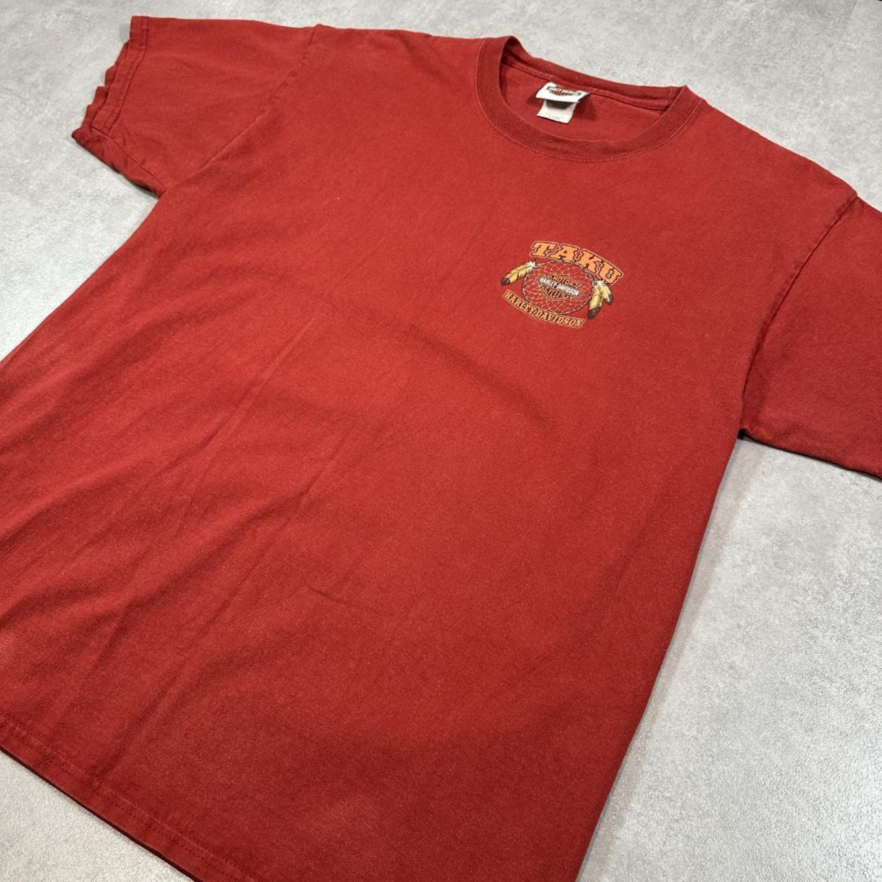 ハーレーダビッドソン Tシャツ 両面プリント バイク TAKU アラスカ 