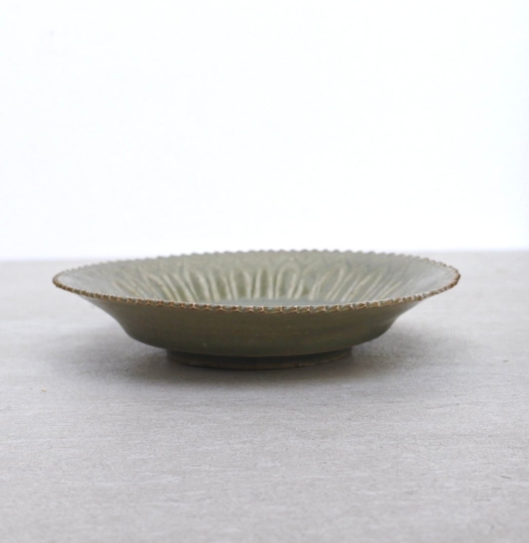 田中 大喜／緑淡釉 蓮弁文5寸皿 | ならまちミレー