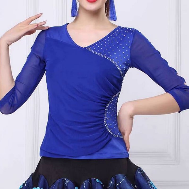 Vネック シンプルデザイン ドレープ ダンストップス ds0531