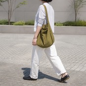 Cotton Hobo bag オリーブ