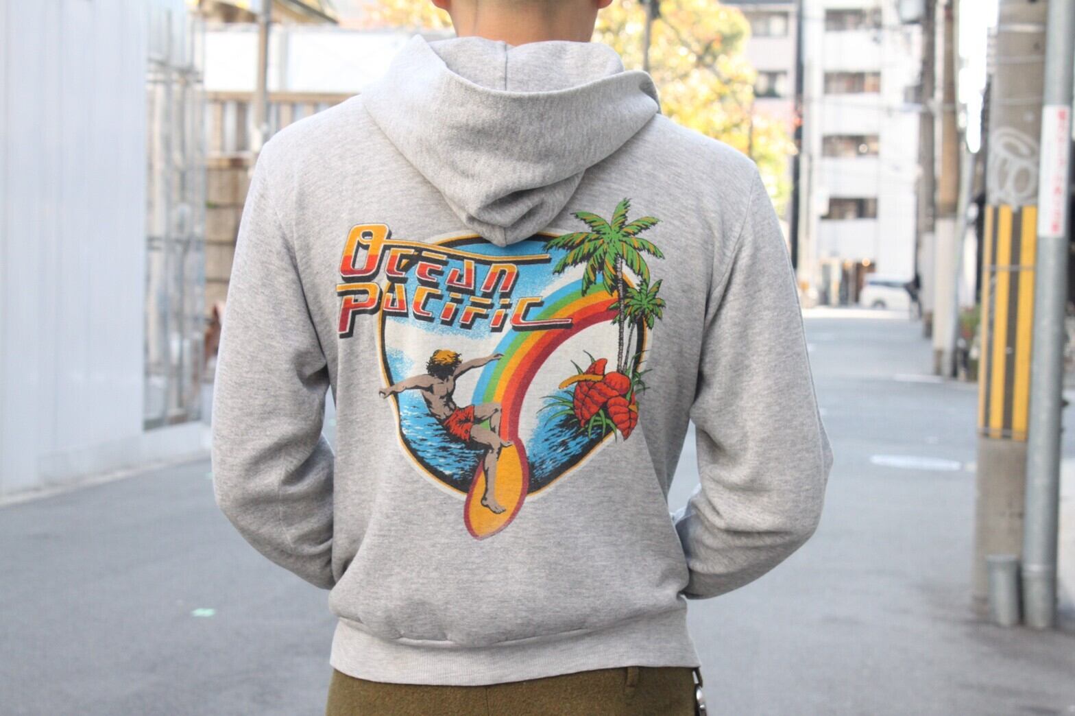 70s Ocean Pacific Print Hoodie 初期タグ USA製