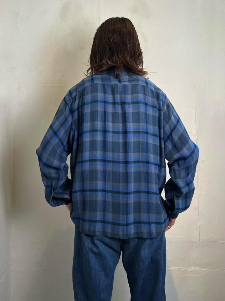 FRUIT OF THE LOOM】Vintage Open Collar Rayon Shirt【1960s-】 | beruf