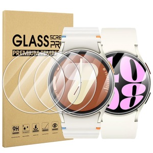 【在庫のみ】Suoman【4枚入り】for Samsung Galaxy Watch 8/7/6/5/4 40mm ガラス フィルム 9H高硬度保護 貼り直し可 保護フィルム 気泡防止 飛散防止 高清 耐指紋 ギャラクシーウォッチ 8/7/6/5/4 40mm フィルム