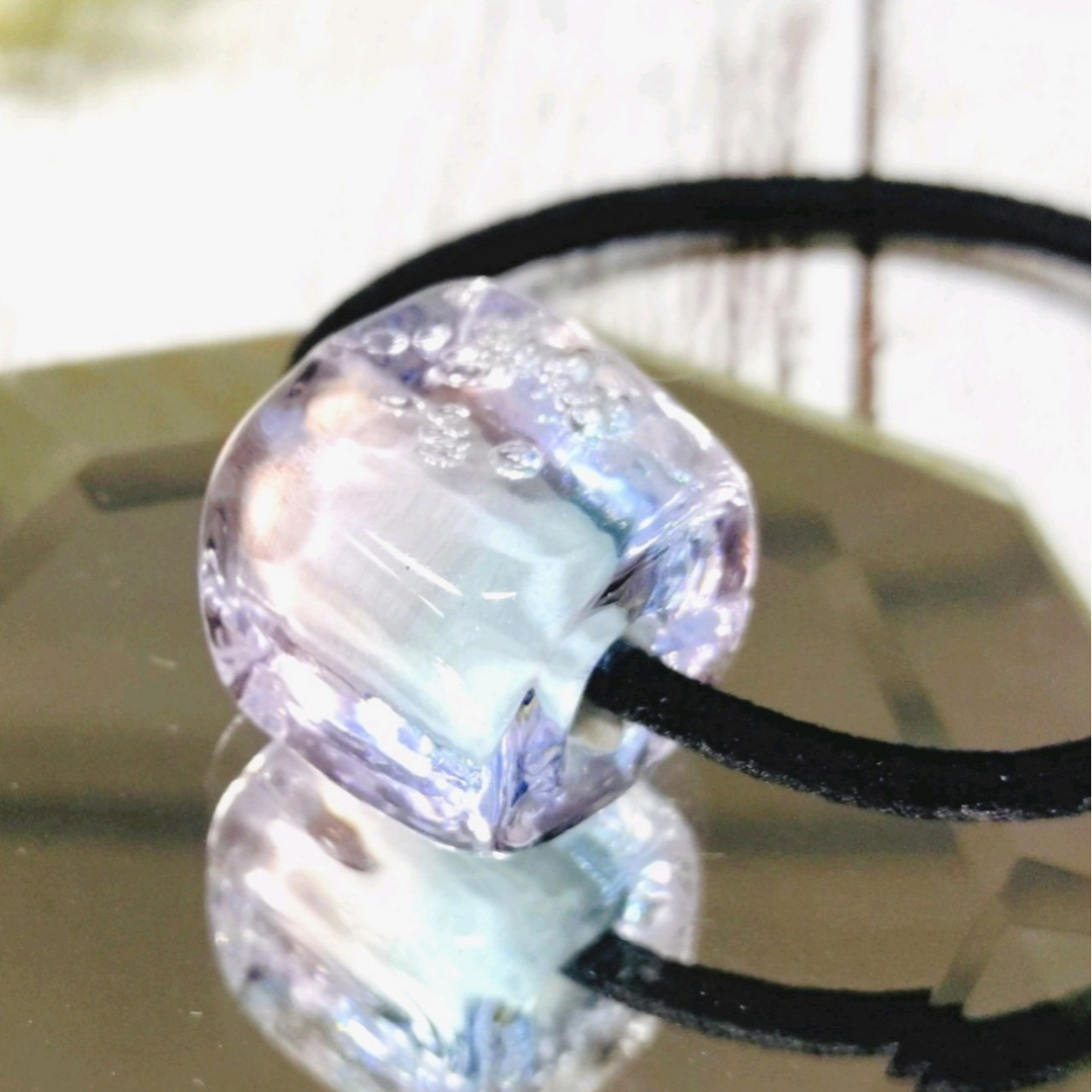 泡¨¨キューブのグラデーションとんぼ玉・ヘアゴム