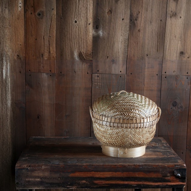 White Bamboo Basket S / Indonesia