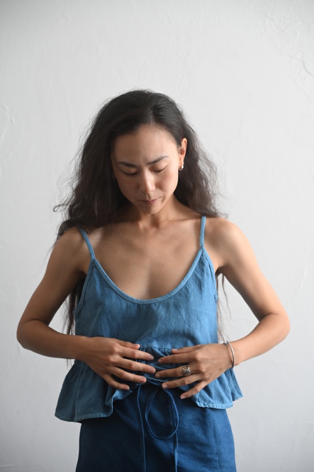 Indigo Dyed Airy Top