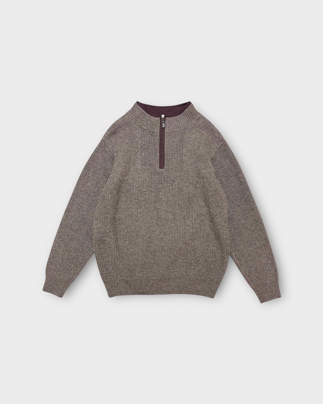 【Used】“L.L.Bean” Lambswool Half Zip Knit Sweater