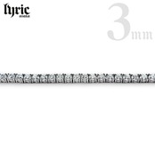 3mm 45cm  luxury tennis necklace silver