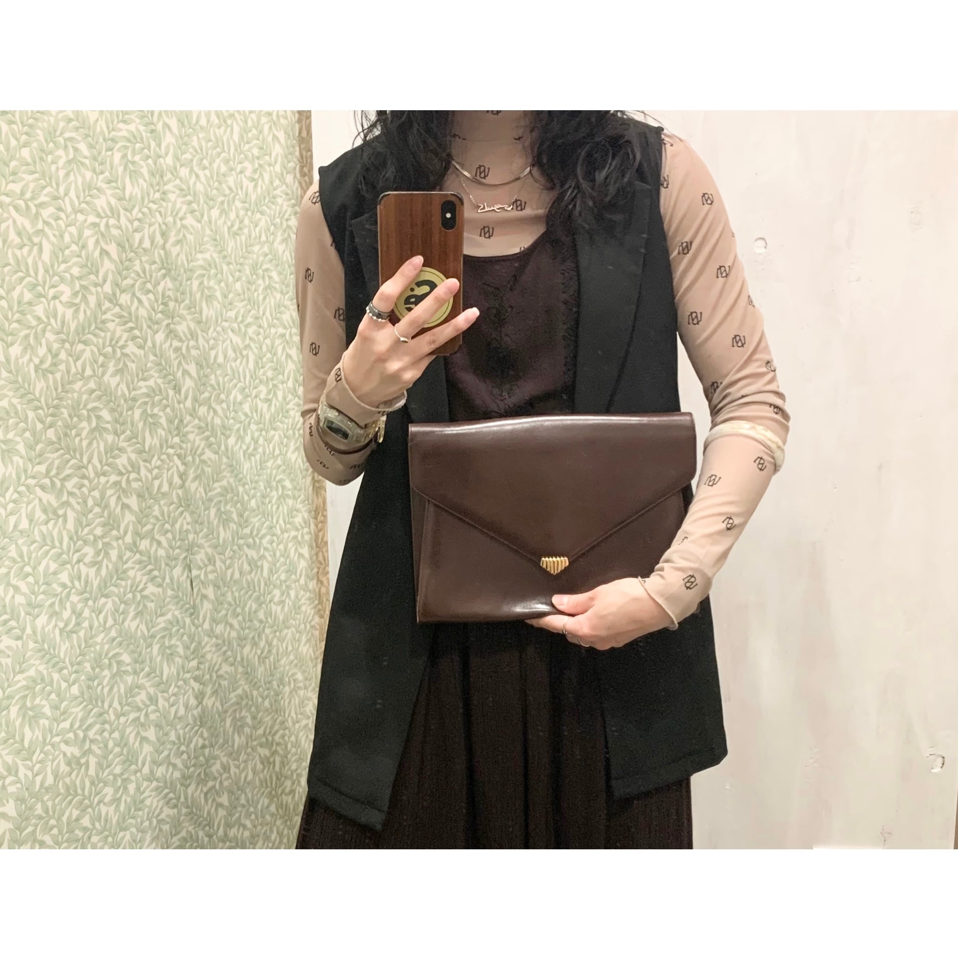 Salvatore Ferragamo/clutch bag/brown/ladies/サルバトーレフェラガモ