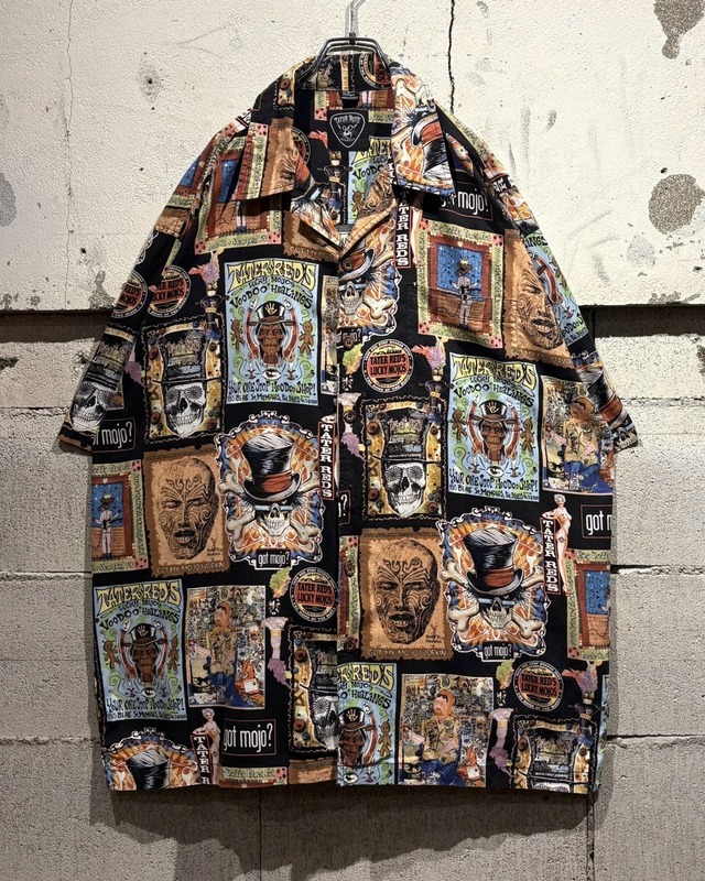 【Caka otto】 Multiple Graphic Vintage Loose S/S Open Collar Shirt