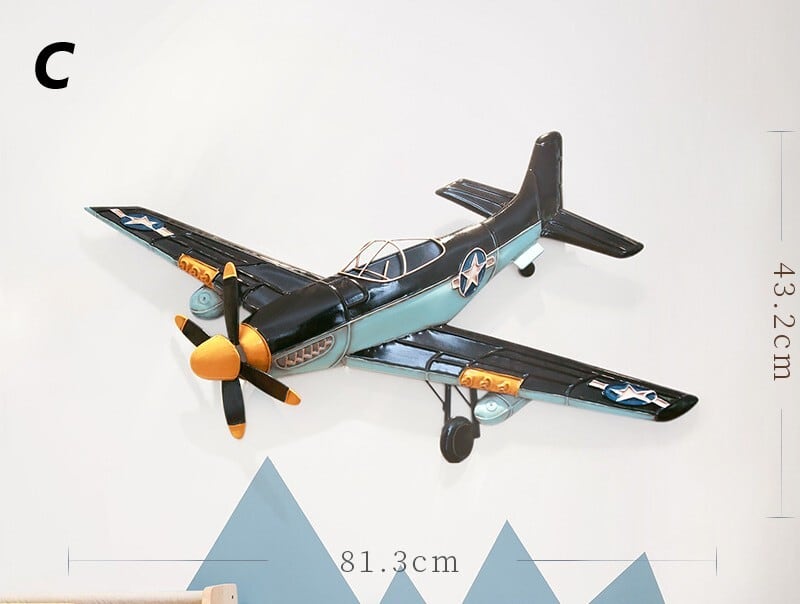 ウォール アート 飛行機 アンティーク調 おしゃれ かわいい 壁掛け
