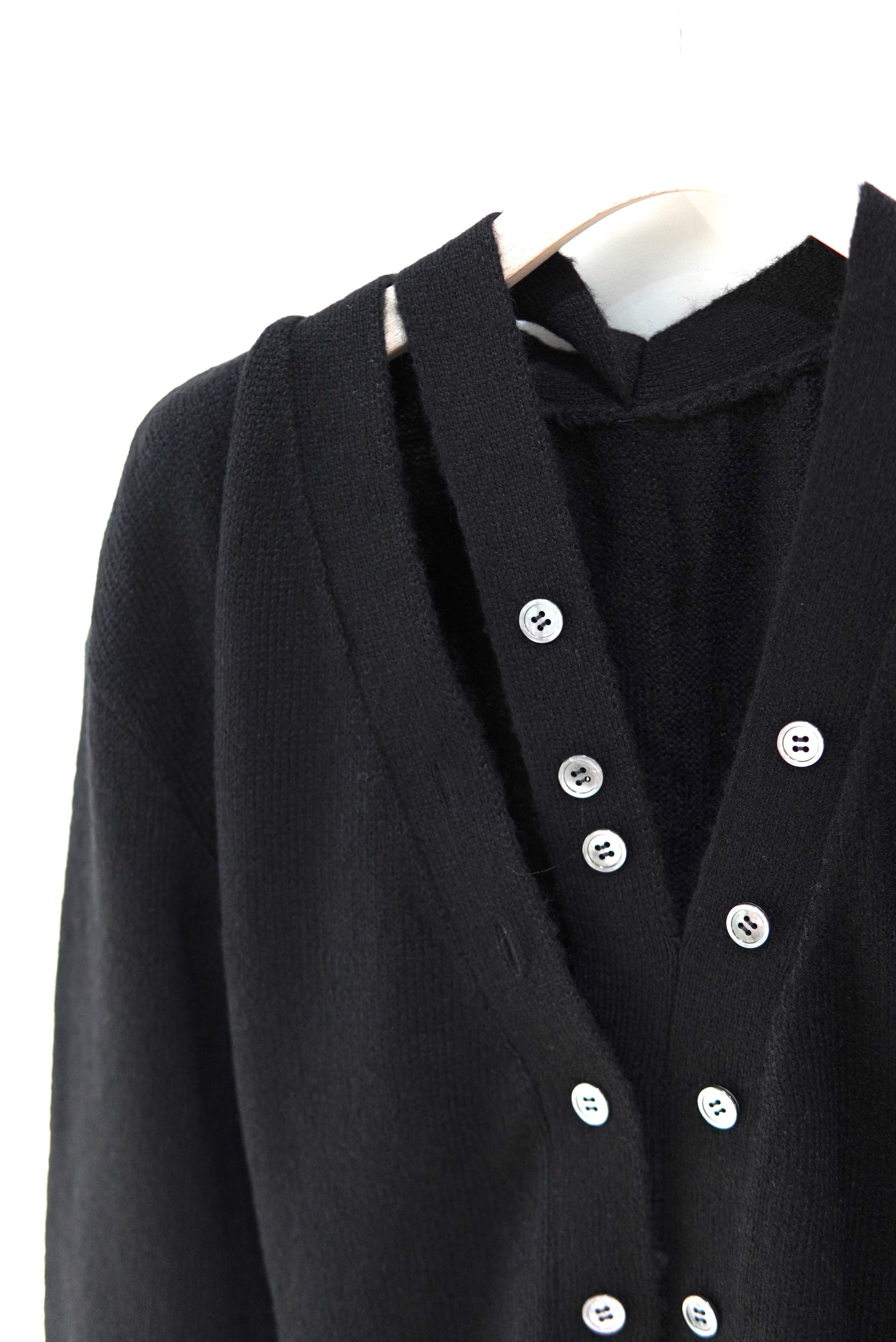 cobble du / Bundle cardigan / BLACK | POETRY