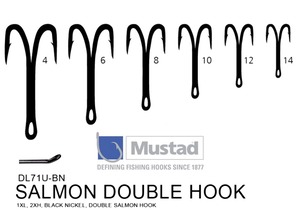 MUSTAD Double Salmon Hook DL71U BN