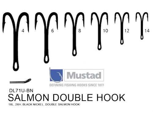 MUSTAD Double Salmon Hook DL71U BN