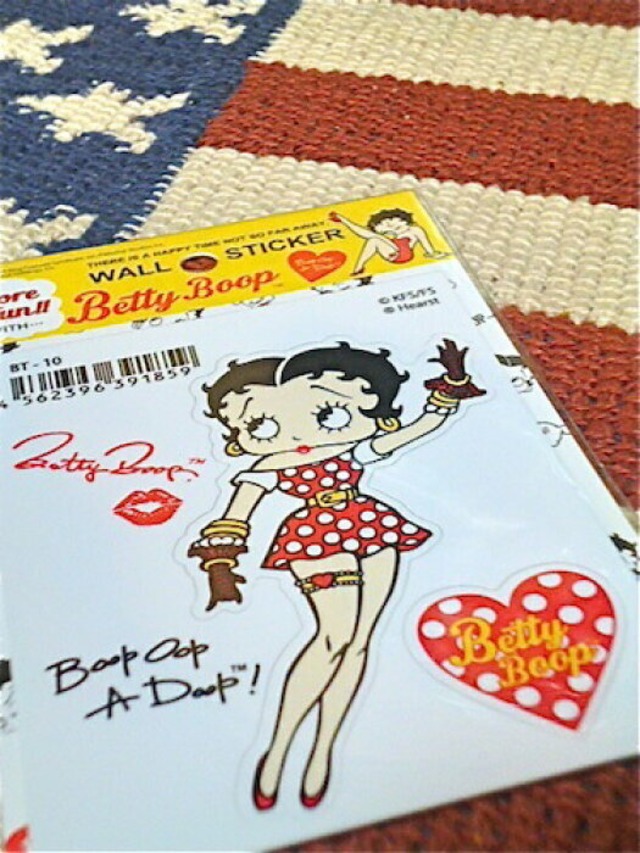 ベティ・ブープ アメリカン雑貨 Betty Boop ベティーブープ ベティーちゃん グッズ ステッカー ドット アメリカンキャラクター ベティちゃん-SE0076