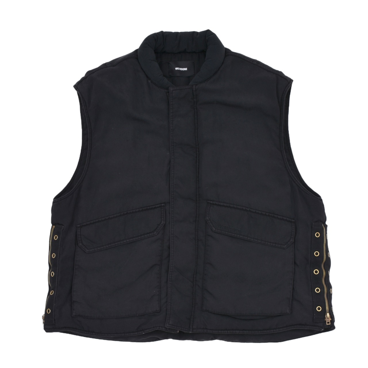 【WE11DONE】BLACK MENS PADDED FLAK VEST - 1
