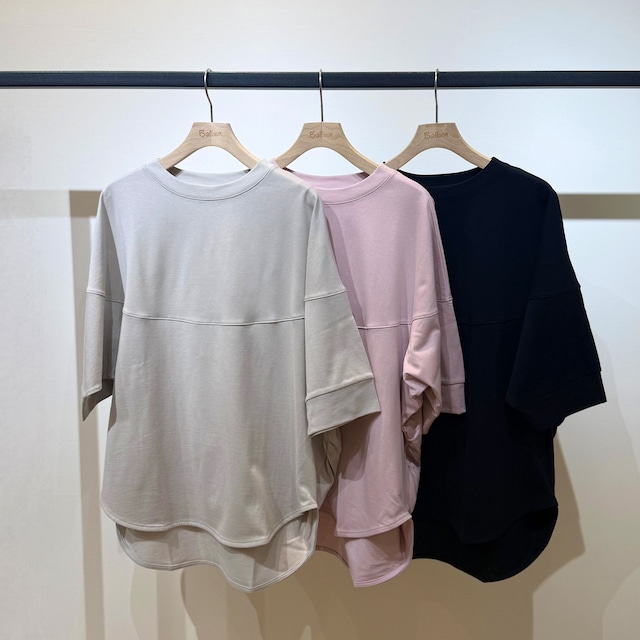 汗ジミ防止加工スムースハーフスリーブカットソー