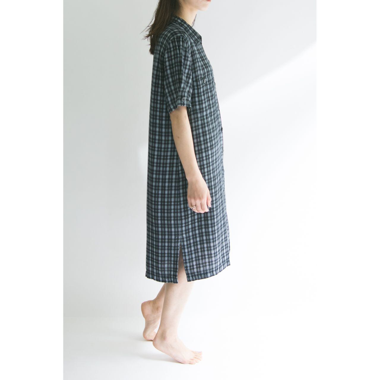 【Made in Italy】Checked shirt one-piece（イタリア製 チェックシャツワンピース）3d