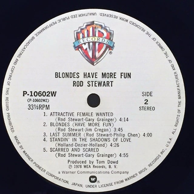 Rod Stewart / Blondes Have More Fun [P-10602W] - 画像3