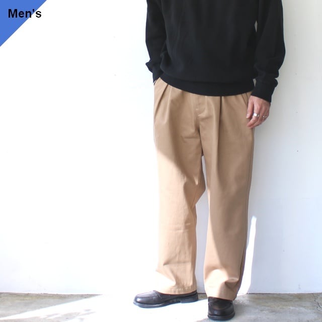 Upscape Audience 11ozカツラギボックスタックトラウザー (Beige)