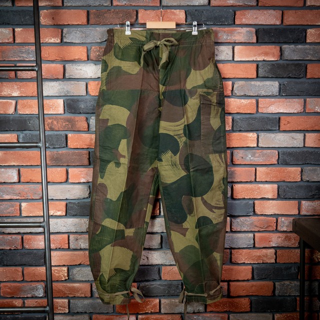 【DEADSTOCK】50's Belgian Army Brushstroke Camouflage Trousers 実物 ベルギー軍 50年代 ブラッシュストロークカモ オーバーパンツ 希少 レア No.15