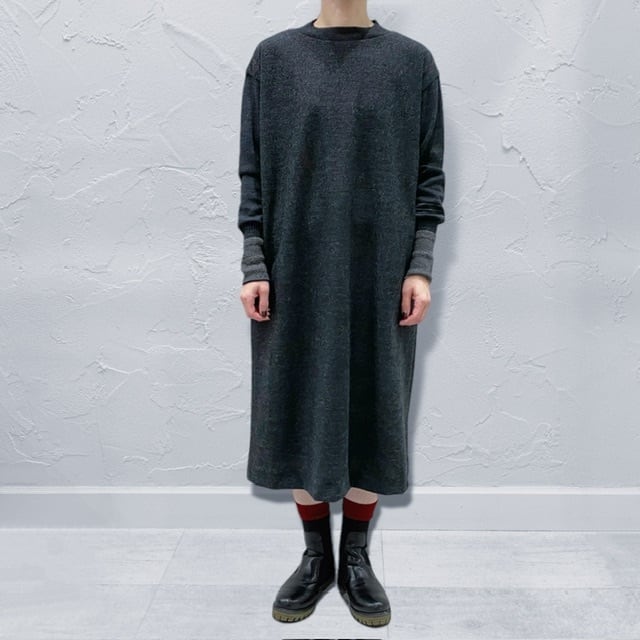 nume sleeve knit wool bouclé one piece | CoCo Cuore