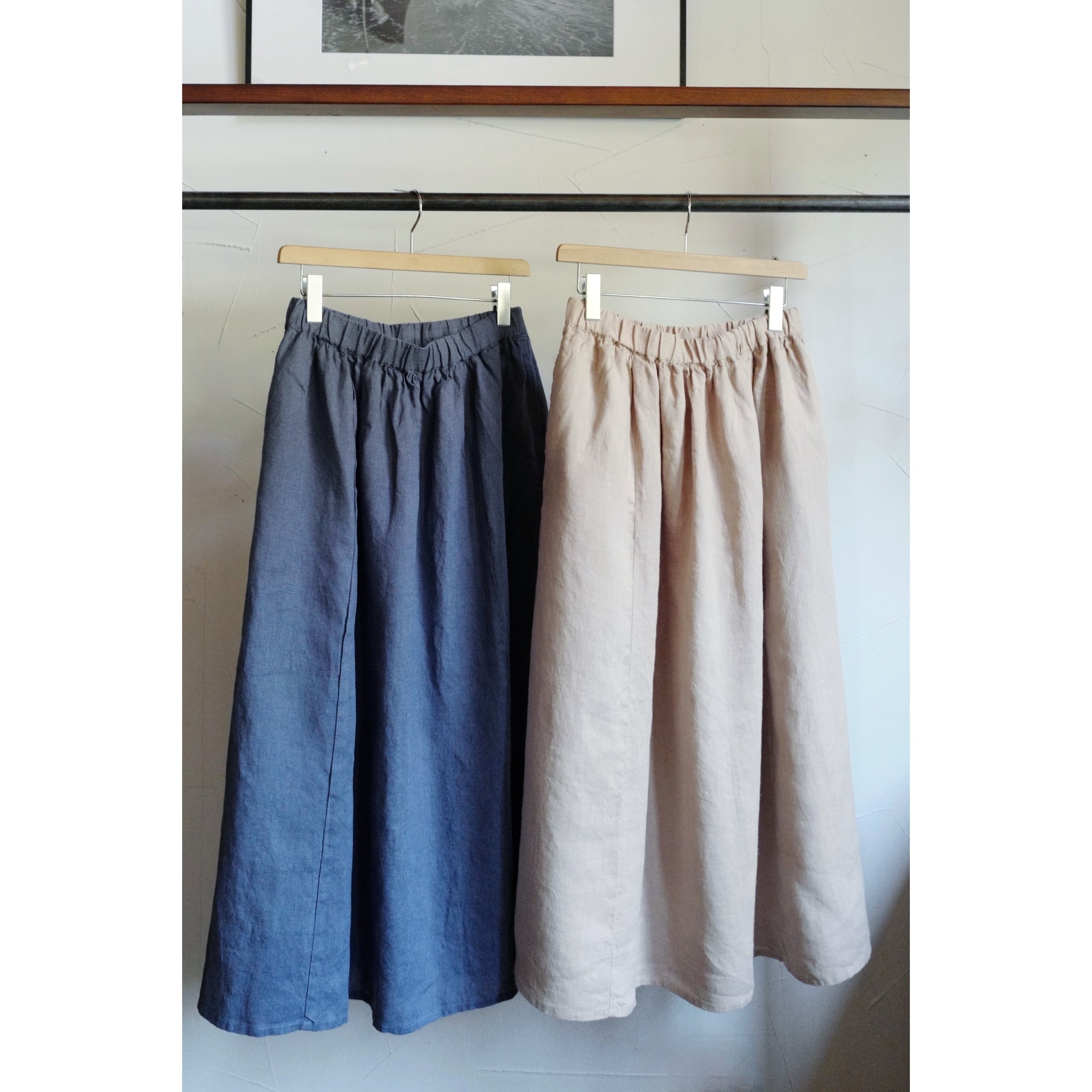 【未使用】fog linen work 麻100% スカート fog linen work │ベススカート（リネン100％・普通地）3colors