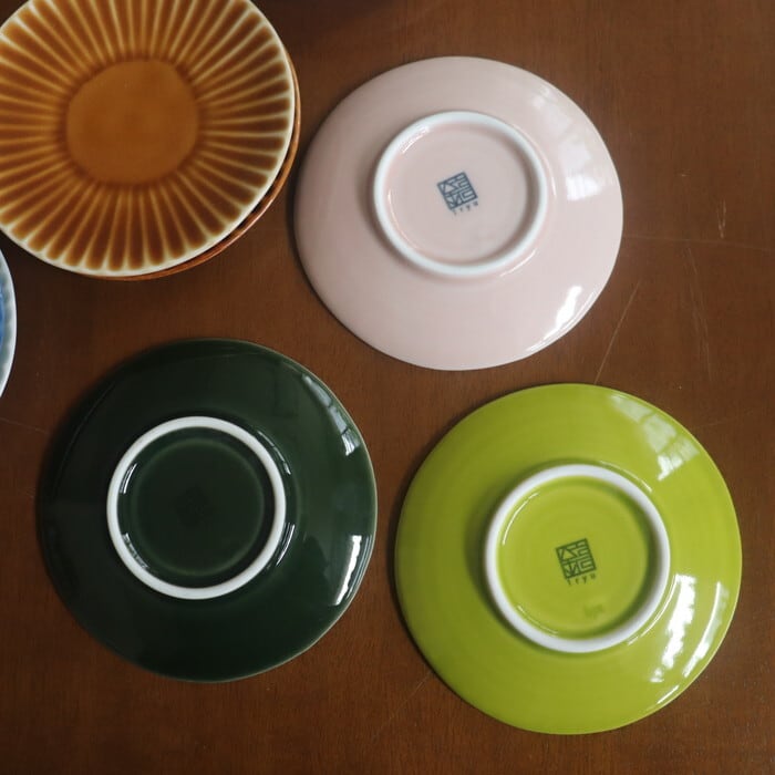 波佐見焼 一龍陶苑 平皿11cm しのぎ Hasami-yaki Plate 11cm #005 | 和