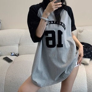 Contrast color Unisex Logo Short sleeve Tshirt 125364