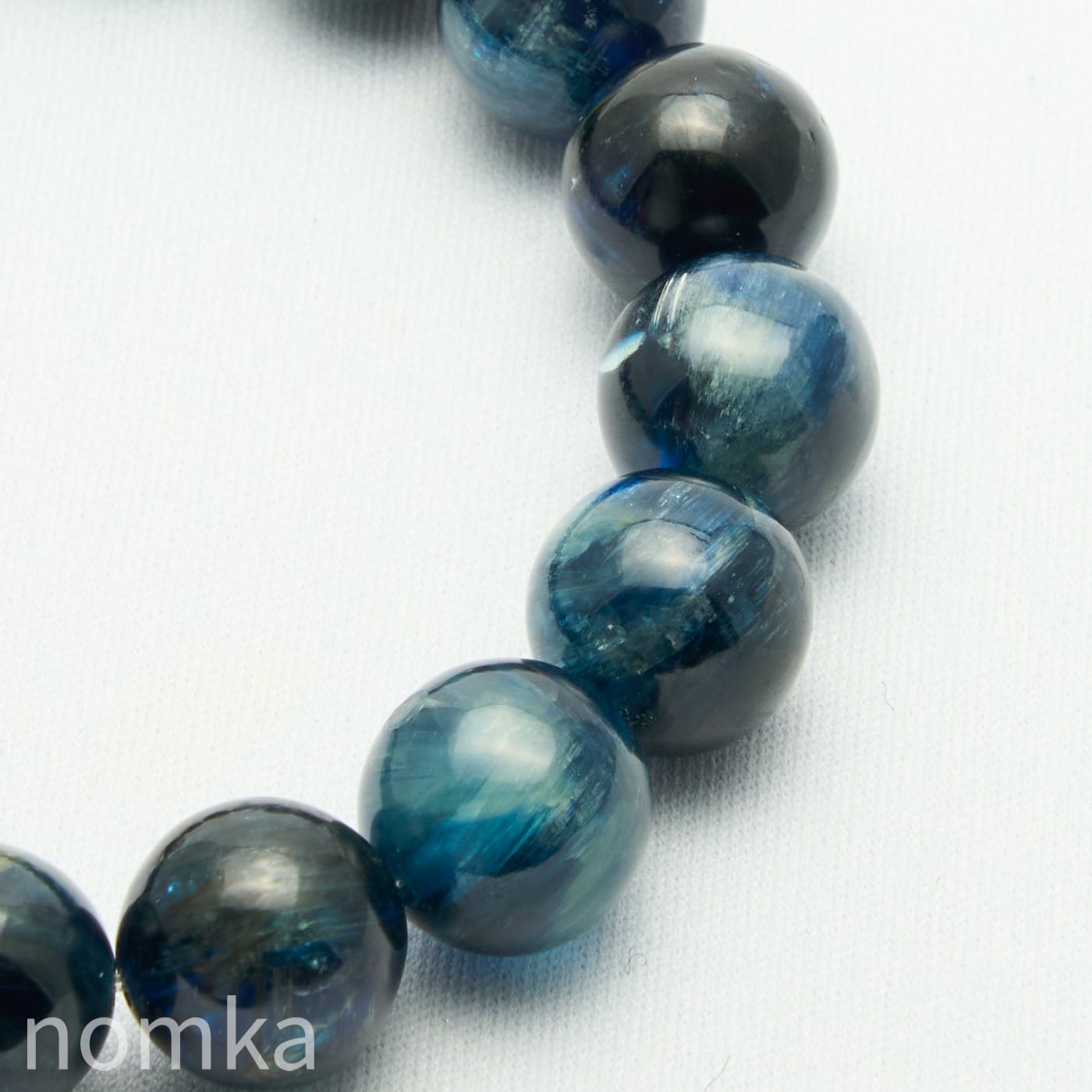 【プレミアム】インディゴブルーカイヤナイト AAA (12.5mm / ネパール産) 一連ブレスレット nbra-0010
