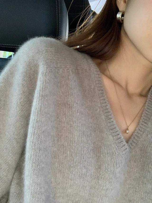 (OUNCE)  hairy raccoon v  knit / 4color