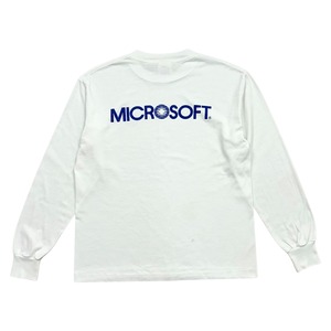 80s MICROSOFT BLIBBET LOGO L/S T-SHIRT SIZE L (USED)