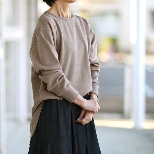 （格納・在庫アリ）Munich (ミューニック)　バックヘンリーネック 　落ち感トロ味サーマル　カットソー