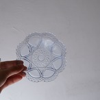 水色レースのお皿