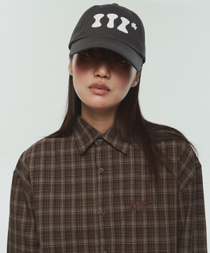 [ITZABIVE] ITZ MINI LOGO BALL CAP - CHARCOAL 正規品 韓国ブランド 韓国通販 韓国代行 韓国ファッション イッザバイブ 日本 店舗