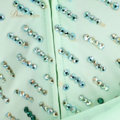 社交ダンス 衣装 タカダンス TAKADANCE スタンダードドレス ドレス ワンピース ミント 緑 黄緑 フロート レース デモ 競技 綺麗 華やか グリーン系 ダンス 発表会 パーティ 美しい パステル系 ステージ衣装