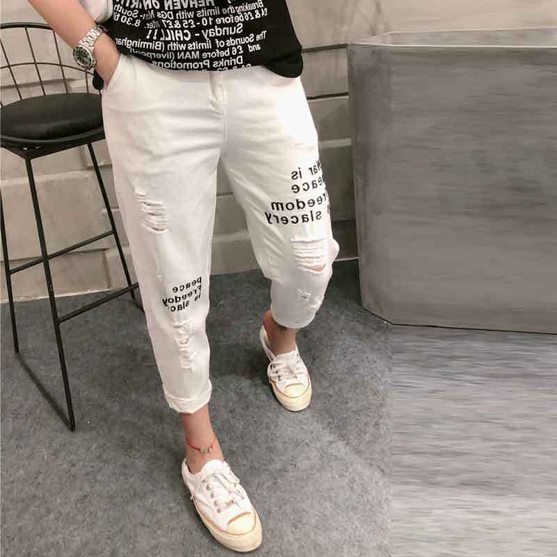 サマージーンズ レディースパンツ ハイウェストウェストスリム 大きめサイズ 夏物 ミックスインファッション69565697445