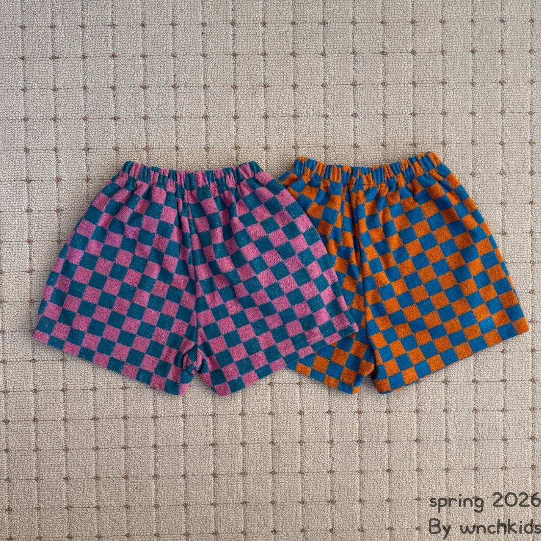 《送料無料》予約:チェッカーショートパンツ【wnchkid’s】