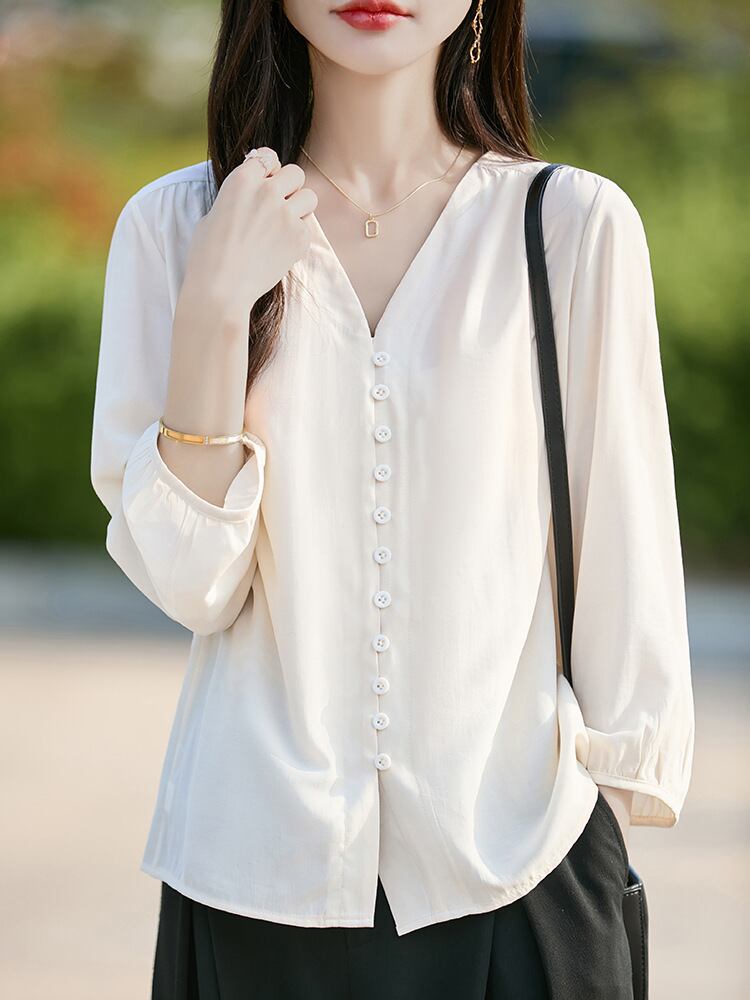 シルク タンクトップ プルオーバー 無地 ラウンドネック トップス