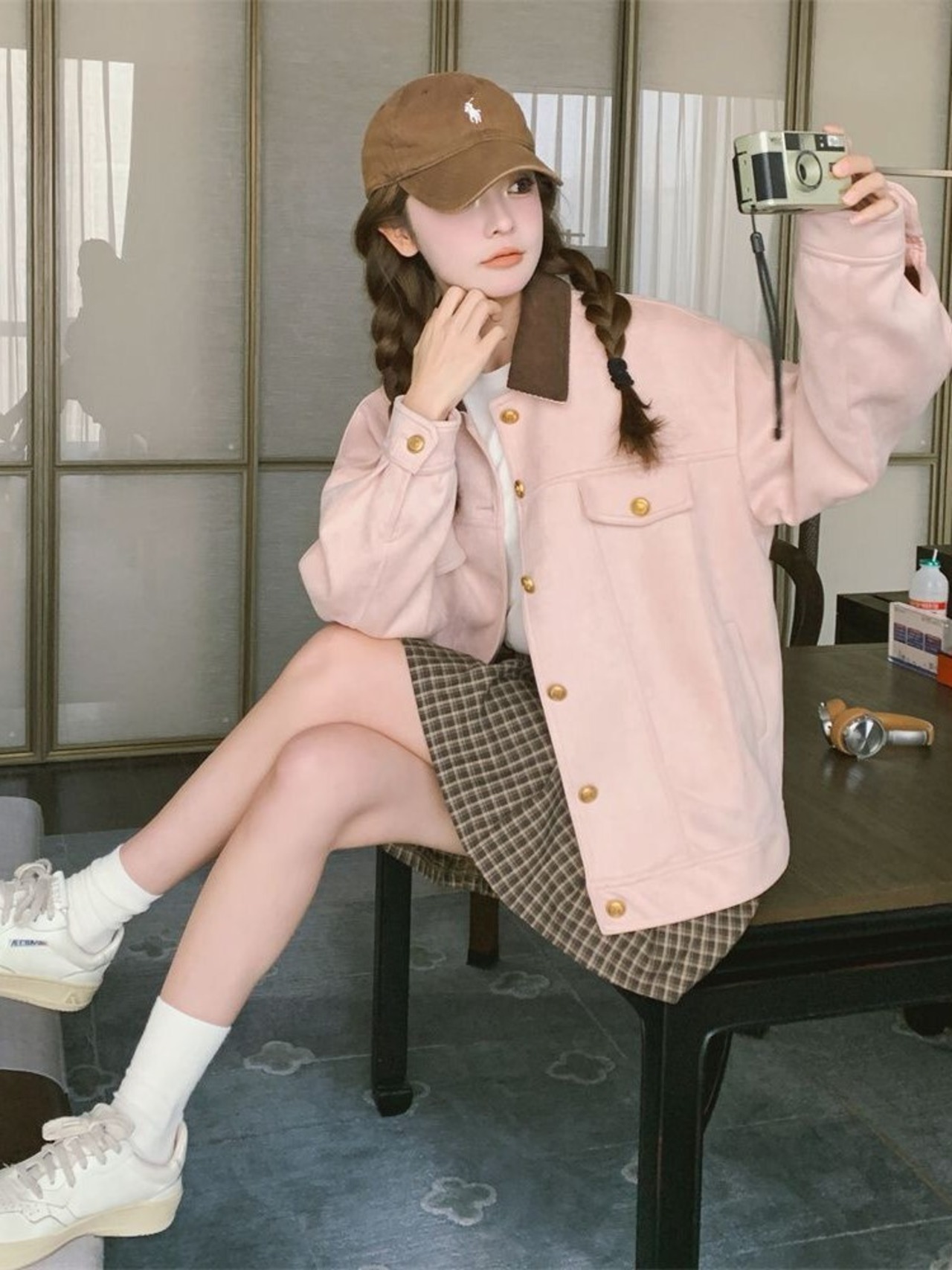 スエード調 甘めジャケット K2206