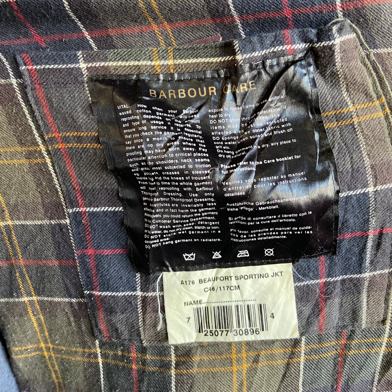 英国製 00年製 ビンテージ 縦3ワラント Barbour バブアー BEAUFORT
