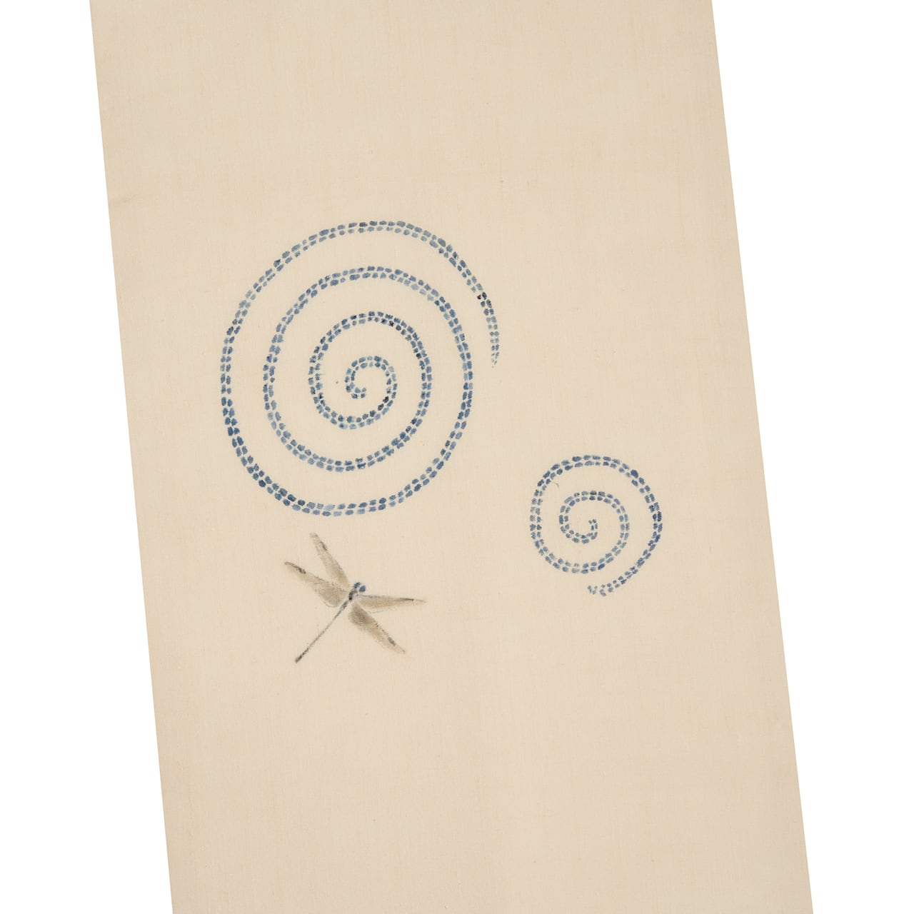 ぐるぐる渦巻にトンボの模様 結城紬 夏名古屋帯【未着用品】 | かわの屋