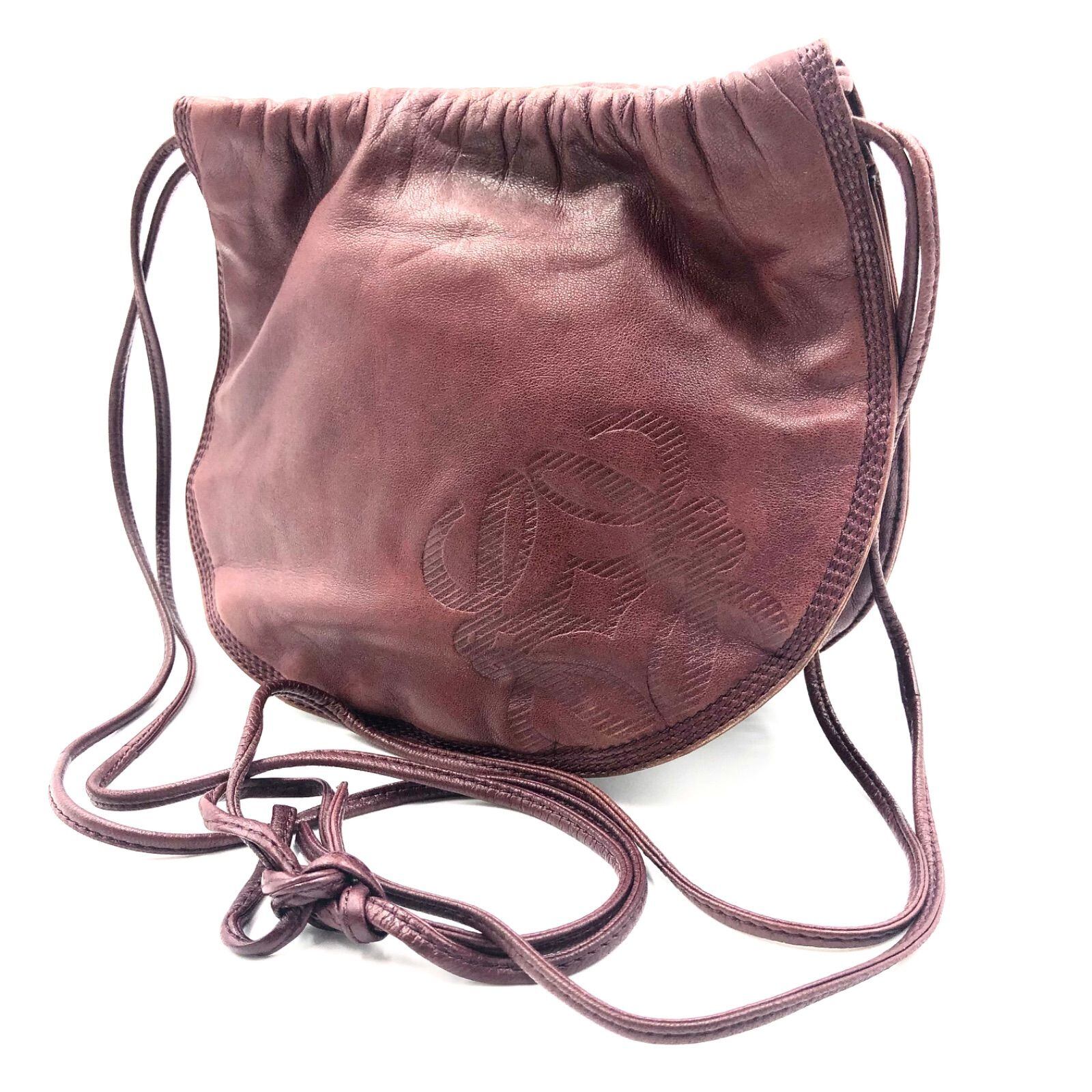 LOEWE ロエベ ナッパレザー アナグラム 巾着形ハンドバック LOEWE