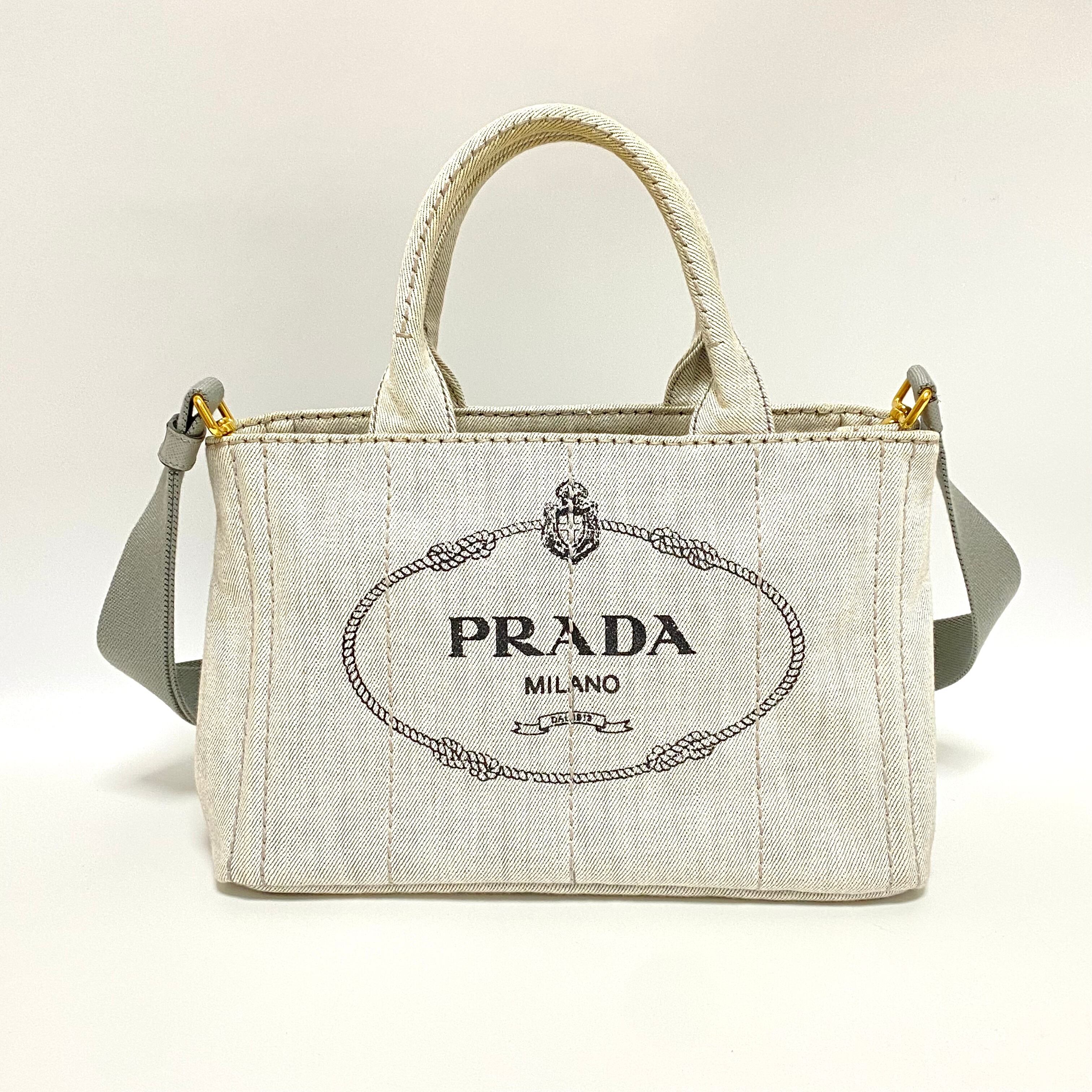 PRADAプラダカナパデニム2wayバッグ