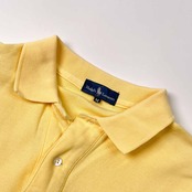 90s Ralph Lauren ラルフローレン ワンポイント 半袖 ポロシャツ M/イエロー系 レディース インパクト21