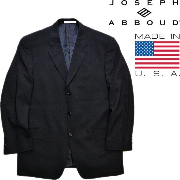 1点物◇USA製ジョセフアブード黒テーラードジャケット古着メンズL/XL 