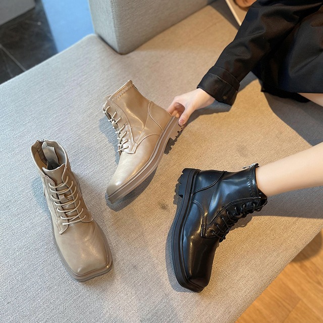 ブーツスタイルショートオータム 靴 シューズ 大人ガーリー スウィート キュート カジュアル 秋物 スクウェア 部族の婦人靴62035380165