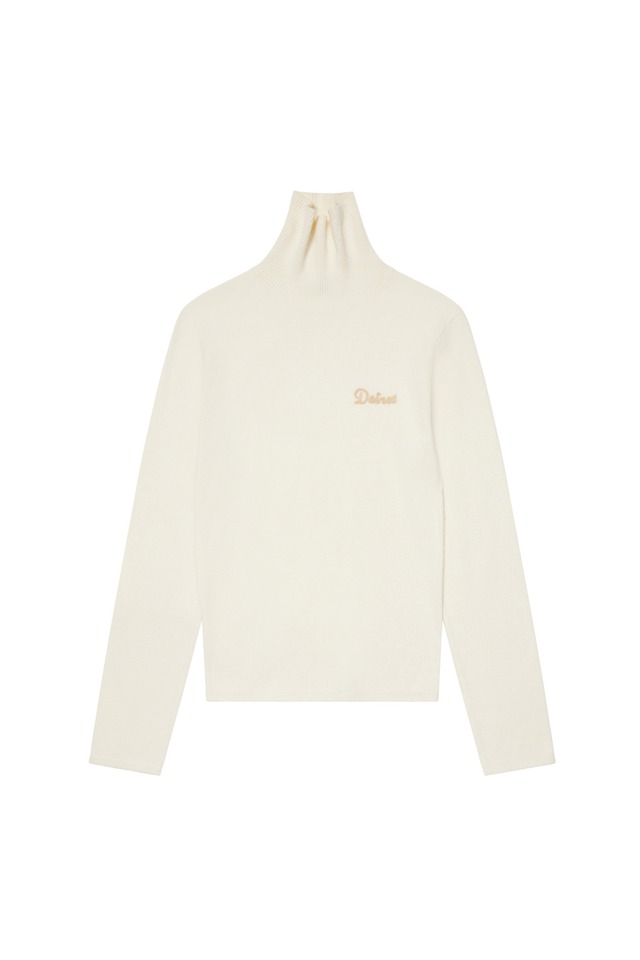 [DEINET] TURTLENECK SLIM KNIT TOP IN CREAM 正規品 韓国ブランド 韓国通販 韓国代行 韓国ファッション デイネット ダイニット 日本 店舗